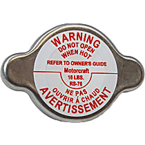 RS76 Motorcraft OE Replacement Radiator Cap - Polished, Steel, Sold individually