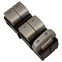 Front, Driver Side Window Switch, Gray, Motorcraft OE Replacement