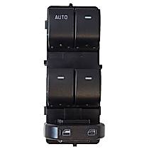 Front, Driver Side Window Switch, Double, Black, Motorcraft OE Replacement