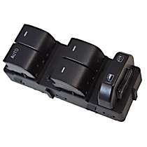 Front, Driver Side Window Switch, Black, Motorcraft OE Replacement