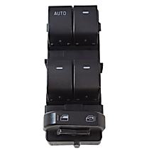 Front, Driver Side Window Switch, Black, Motorcraft OE Replacement