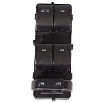 Front, Driver Side Window Switch, Double, Low/Mid Version, Black, OE Replacement Series