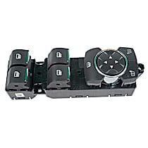 Front, Driver Side Window Switch, Black, Motorcraft OE Replacement