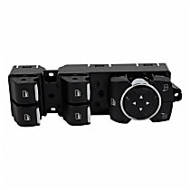 Front, Driver Side Window Switch, Multiple, Black