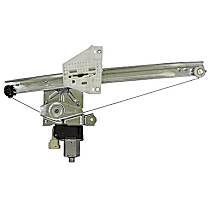 Rear, Passenger Side Power Window Regulator, With Motor