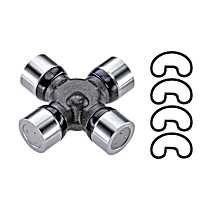 U Joint, RWD, Rear Wheel Drive, with Steel Driveshaft - Rear Driveshaft At Rear Axle; Rear Driveshaft At Transmission - At Center Bearing; At Rear Axle