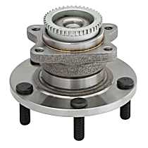 Rear, Driver or Passenger Side Wheel Hub, 5 Lugs, With Bearing, Problem Solver Series