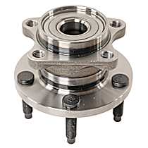 Rear, Driver or Passenger Side Wheel Hub, All Wheel Drive, 5 Lugs, With Bearing, AWD, Problem Solver Series