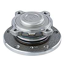 512543 Rear, Driver or Passenger Side Wheel Hub, 5 Lugs, With Bearing, FWD, 1.6L, 4Cyl, Problem Solver Series