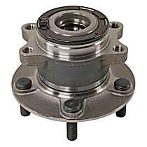 Rear, Driver or Passenger Side Wheel Hub, AWD, 5 Lugs, With Bearing, Problem Solver Series