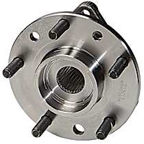 Front, Driver or Passenger Side Wheel Hub, Non-ABS, Four Wheel Drive, 5 Lugs, With Bearing, 4WD, Problem Solver Series - Front, Driver or Passenger Side