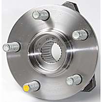 Front, Driver or Passenger Side Wheel Hub, 4-Door, Sedan, 5 Lugs, With Bearing, Problem Solver Series