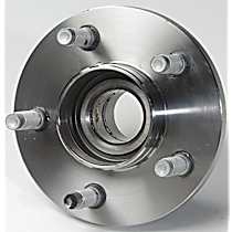 Front, Driver or Passenger Side Wheel Hub, 5 Lugs, With Bearing, Problem Solver Series