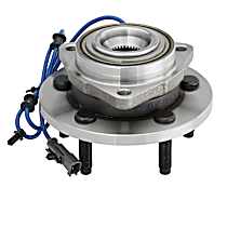Front, Driver or Passenger Side Wheel Hub, 5 Lugs, With Bearing, Problem Solver Series