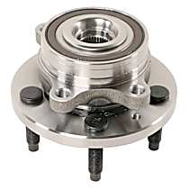 Wheel Hub, includes Bearing, 5 x 4.5 in. Bolt Pattern, 2.67 in. Brake Pilot Diameter, 5.73 in. Flange Diameter, 1.68 in. Flange Offset, Includes ABS Sensor and Lug Bolts