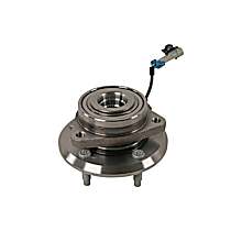 Front, Driver or Passenger Side Wheel Hub, 5 Lugs, With Bearing, Problem Solver Series
