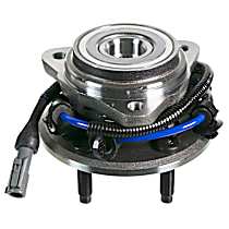 Front, Driver or Passenger Side Wheel Hub, Four Wheel Drive, 5 Lugs, With Bearing, 4WD, Problem Solver Series