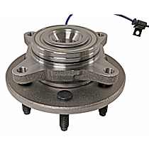 Front, Driver or Passenger Side Wheel Hub, Rear Wheel Drive, 6 Lugs, With Bearing, RWD, Problem Solver Series