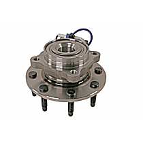 Front, Driver or Passenger Side Wheel Hub, Four Wheel Drive, with 8 Stud Hub, 4WD, 8 Lugs, With Bearing, Problem Solver Series