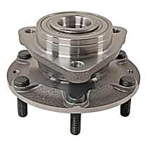 Front, Driver or Passenger Side Wheel Hub, 6 Lugs, With Bearing, Problem Solver Series