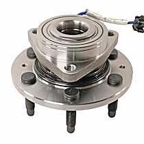 Front, Driver or Passenger Side Wheel Hub, All Wheel Drive, 6 Lugs, With Bearing, AWD, Problem Solver Series