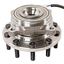 515102 Front, Driver or Passenger Side Wheel Hub, 10 Lugs, With Bearing,, Problem Solver Series