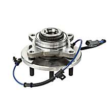 Front, Driver or Passenger Side Wheel Hub, 6 Lugs, Sensor Included, 4WD, Problem Solver Series