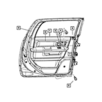 1GY65DX9AD Direct Fit Interior Door Handle Bezel, Sold Individually