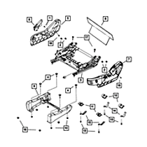 1JB26DX9AA Seat Track Cover - Direct Fit, Sold individually