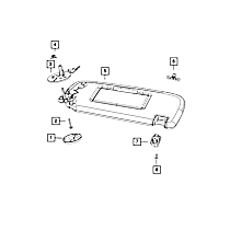 1LS28HDAAC Direct Fit Sun Visor Support, Sold Individually