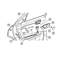 1RJ90DX9AC Interior Door Handle Bezel