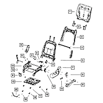 1UP01DX9AA Direct Fit Seat Back Recliner Adjustment Handle, Sold Individually