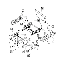 1UQ99HL5AC Seat Track Cover - Direct Fit, Sold individually