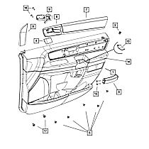 1UX57DX9AA Interior Door Handle Bezel