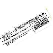 47480836AA Direct Fit Emission Label, Sold Individually
