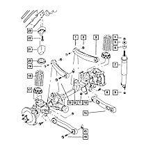 52088220 Front, Driver or Passenger Side, Upper or Rear, Driver or Passenger Side, Lower Control Arm Bushing, Sold individually