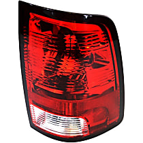 Passenger Side Halogen Tail Light, Without bulb(s), Clear & Red Lens, OE Replacement Series