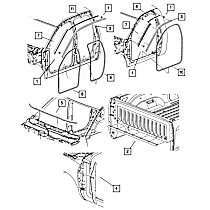 55364169AJ Front Windshield Molding