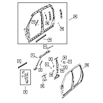 55372330AA Direct Fit Rocker Panel Reinforcement, Sold Individually