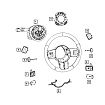 56046417AB Direct Fit Steering Wheel Audio Control Switch, Sold Individually