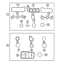 Engine Gasket Set, Overhaul, 6 Cyl 3.7L, VIN K - Upper