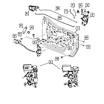 68018090AA Direct Fit Door Lock Actuator Bracket, Sold Individually