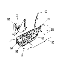 68030696AA Sliding Door Lock Actuator
