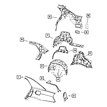 68037671AC Direct Fit Fender Patch Panel, Sold Individually