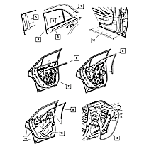 68040043AB Weatherstrip Seal - Rear,, Sold individually