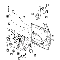 68045173AA Direct Fit Door Lock Actuator Bracket, Sold Individually