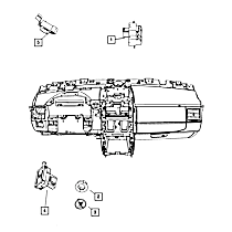 68079249AA Direct Fit Instrument Panel Switch Bezel, Sold Individually