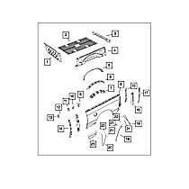 68079526AA Quarter Panel Reinforcement