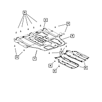 68082726AE Direct Fit Floor Pan Splash Shield, Sold Individually