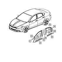 68083130AD Direct Fit Body A-Pillar, Sold Individually